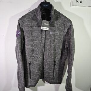 NWT Eddie Bauer Grey Full Zip Fleece Jacket!